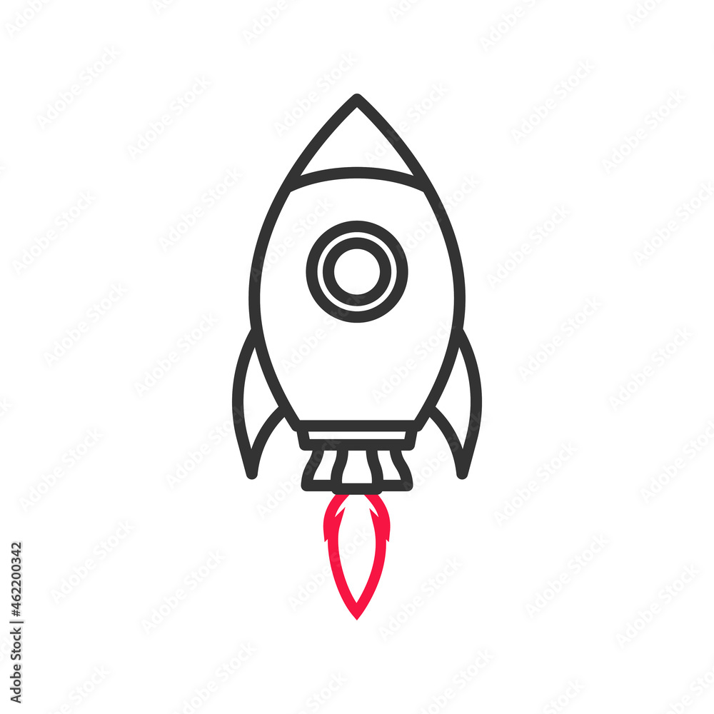 Rocket launch icon design template vector illustration Rocket launch icon design template vector illustration