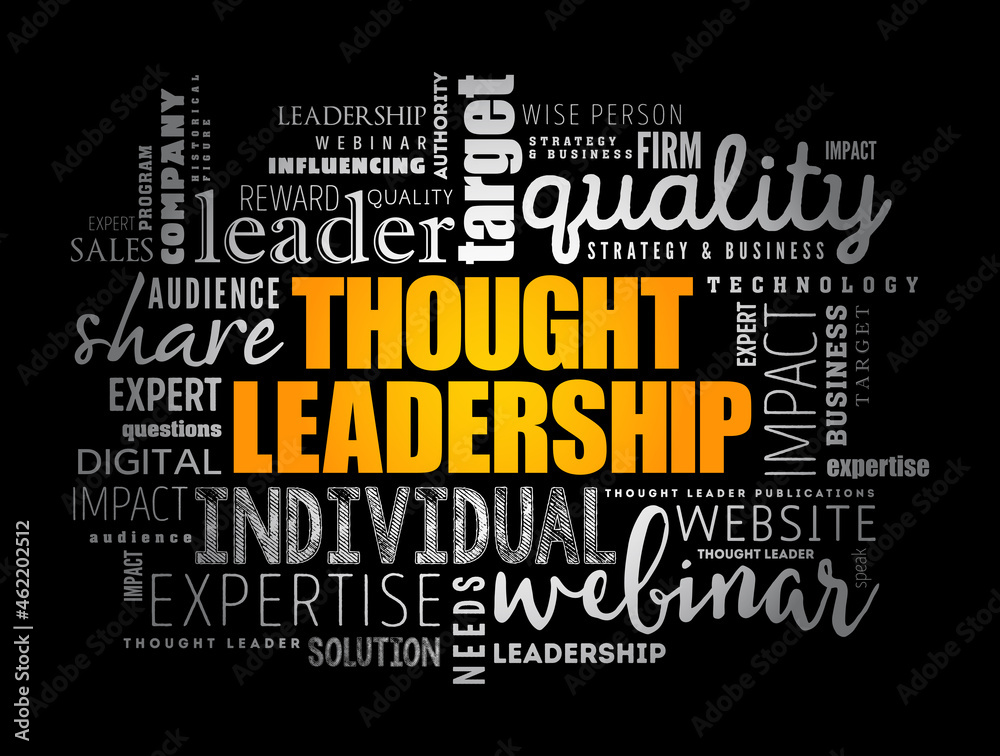 Thought Leadership word cloud, business concept background