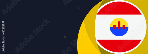 French polynesia web banner or social media cover
