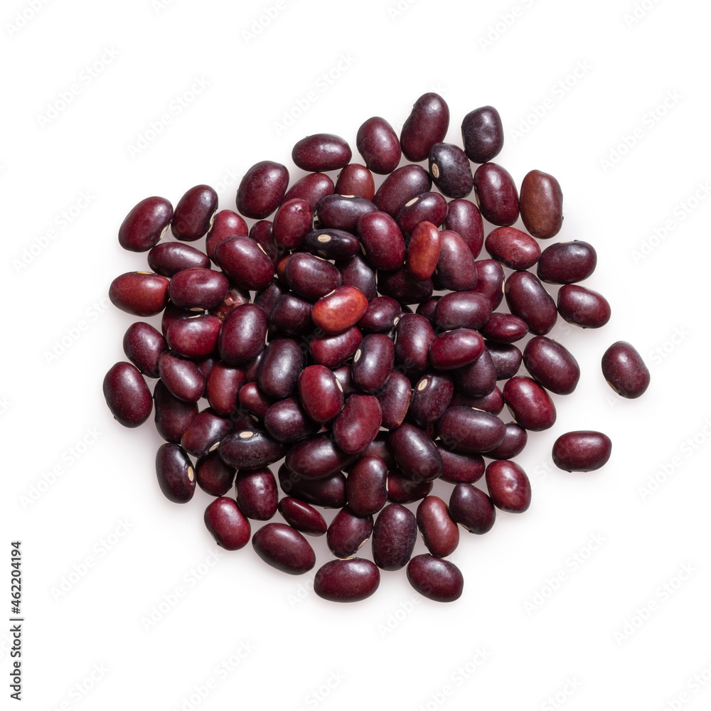 Isolated bunch of red beans on white background Isolated bunch of red beans on white background