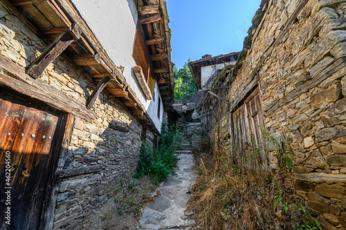 Village of Leshten with authentic nineteenth century houses  Blagoevgrad Region  Bulgaria