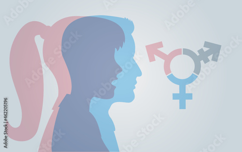 transgender Geschlecht mit Symbol 