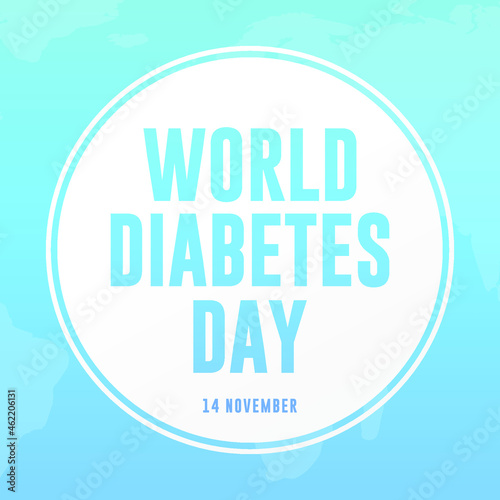 world diabetes day, diabetes awareness month, modern creative banner, sign, design concept, cover template with a blue circle.