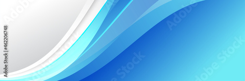 Blue tech futuristic tech web abstract technology banner background with blue white stripes