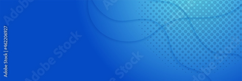 Blue tech futuristic tech web abstract technology banner background with blue white stripes