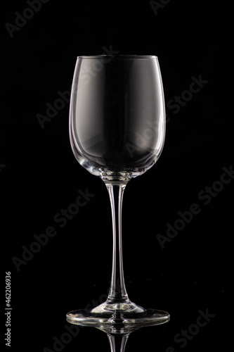 wine glass with highlights on dark background