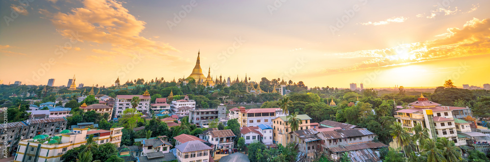 Shwedagon Pagoda in Yangon city, Myanmar