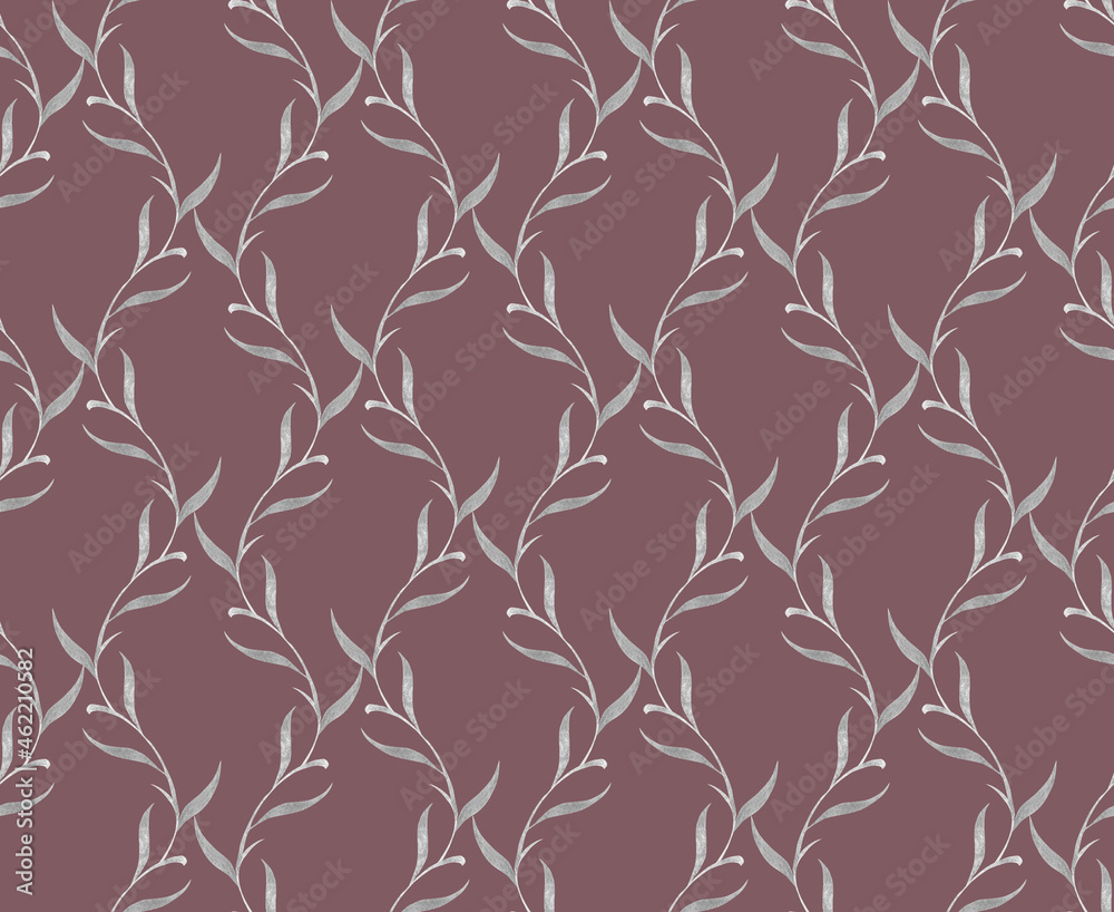 seamless floral pattern with intertwining branches on a brown background seamless floral pattern with intertwining branches on a brown background