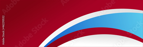 Free Download Abstract red banner background with 3d overlap layer and wave shapes - GFXLoad