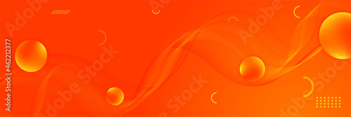 Modern red orange banner background