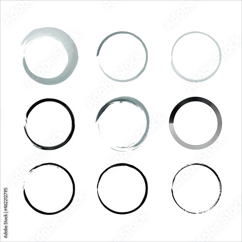 Frame Circle vector Line on white background image for web, presentation, logo, Icon Symbol, frame, photo