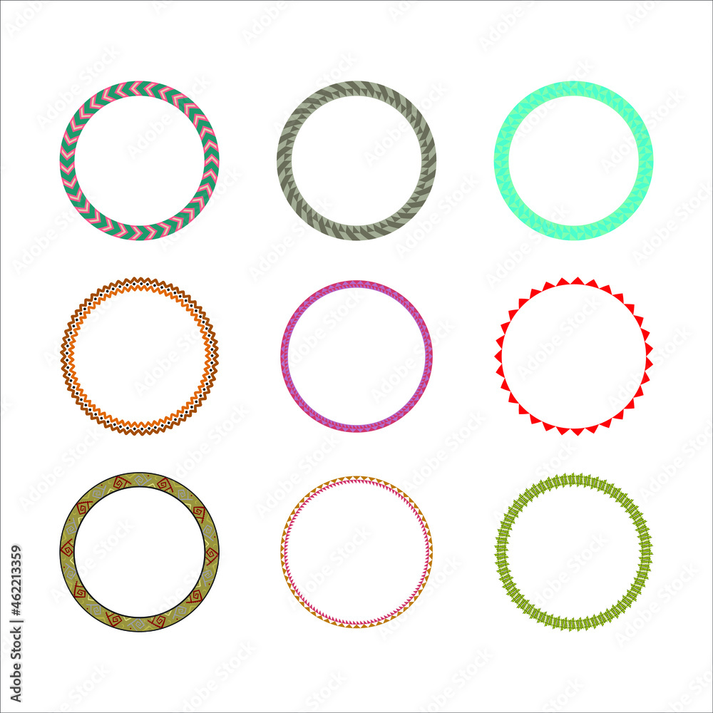 Frame Circle vector Line on white background image for web, presentation, logo, Icon Symbol, frame, photo