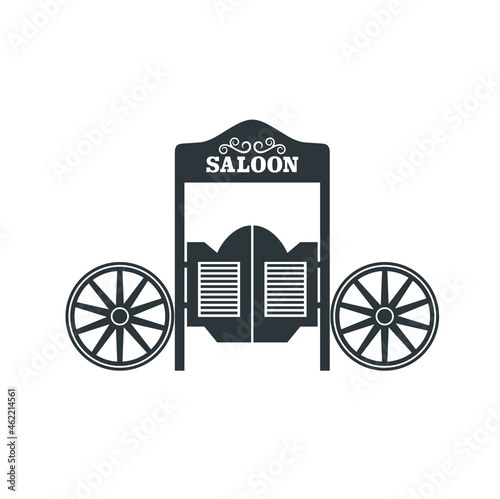 illustration of western saloon door style