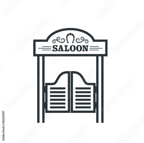 illustration of a door western saloon