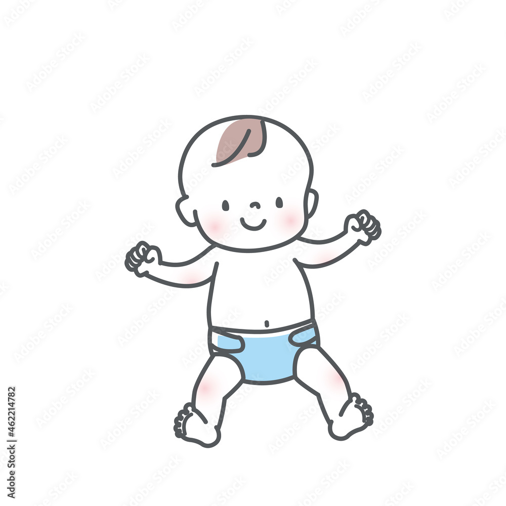 笑顔の赤ちゃんのイラスト素材 笑顔の赤ちゃんのイラスト素材