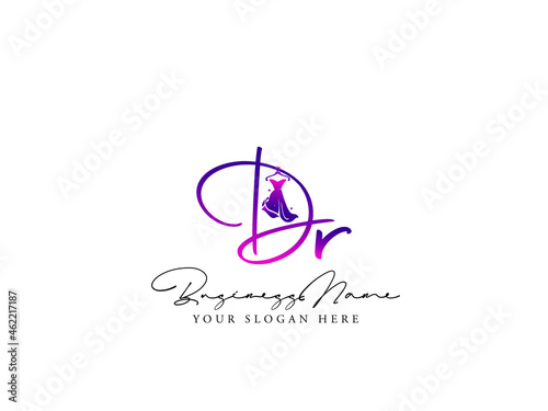 Принти на полотні Fashion DR Logo, Modern dr d r Logo Letter Vector and Illustration For Clothing,