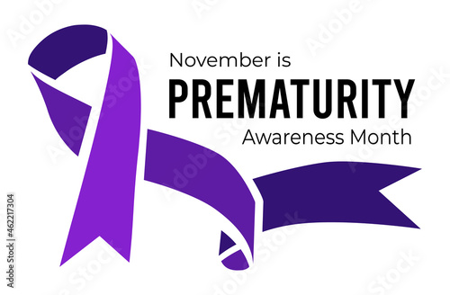 November is Prematurity Awareness Month. Vector illustration