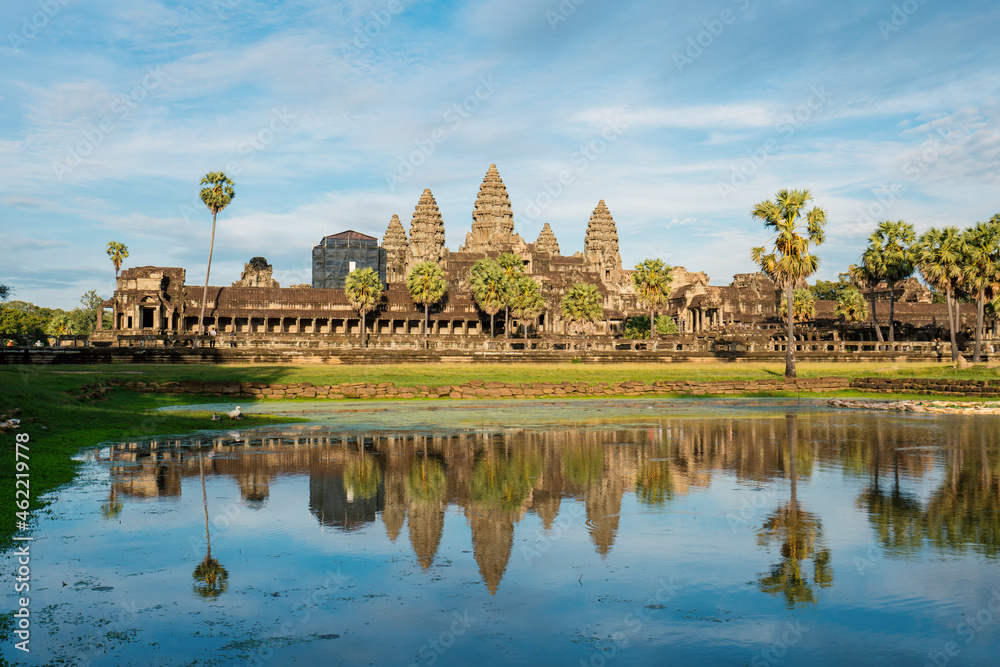 Angkor Wat Temple seen across the lake in Siem reap at Cambodia Angkor Wat Temple seen across the lake in Siem reap at Cambodia
