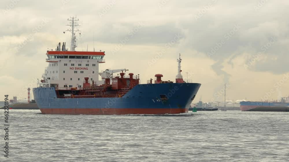 Tanker Ship in the Port of Rotterdam