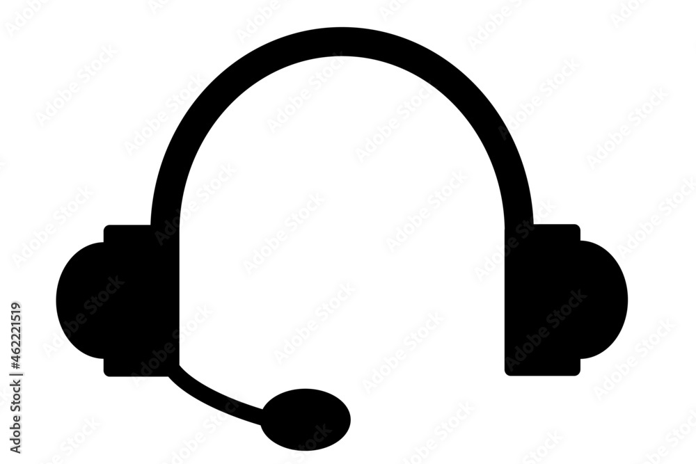 ヘッドフォンのイラスト コールセンターのアイコン Stock Vector Adobe Stock