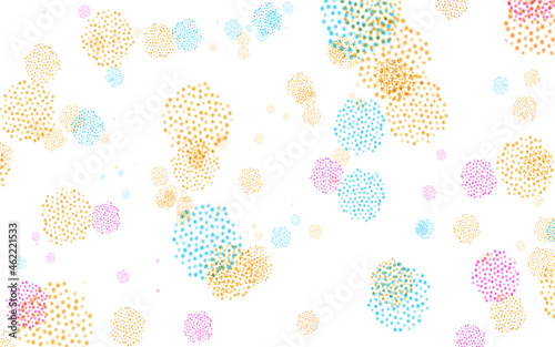 seamless pattern with flowers .multicolored circles, vector background