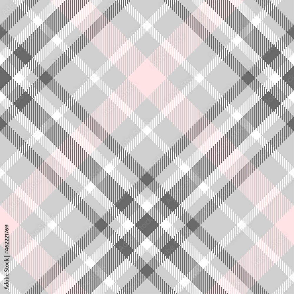 custom made wallpaper toronto digitalSeamless plaid check pattern in pastel grey, pink and white. Diagonal repeat. 