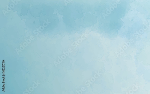 Pastel Blue and White watercolor sky background. brush painting pastel color texture abstract background pattern design concept