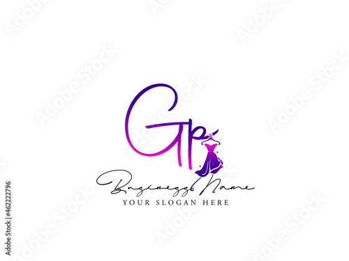 Fashion GP Logo, Modern gp g p Logo Letter Vector For Clothing, Apparel Fashion Dress Shop