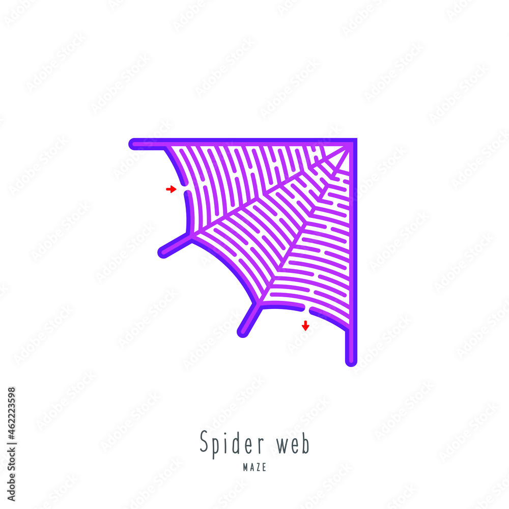 Abstract maze spider web. Game for children and parents. Puzzle for ...