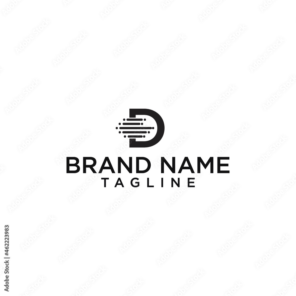 Letter D technology logo design Letter D technology logo design