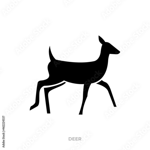 Illustration vector graphic template of deer silhouette logo