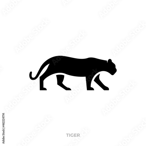 Illustration vector graphic template of tiger silhouette logo