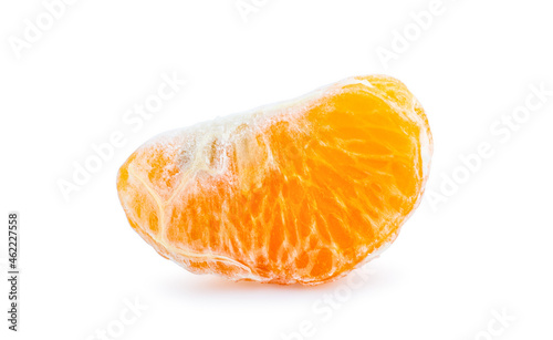 Tangerine slices isolated on white background