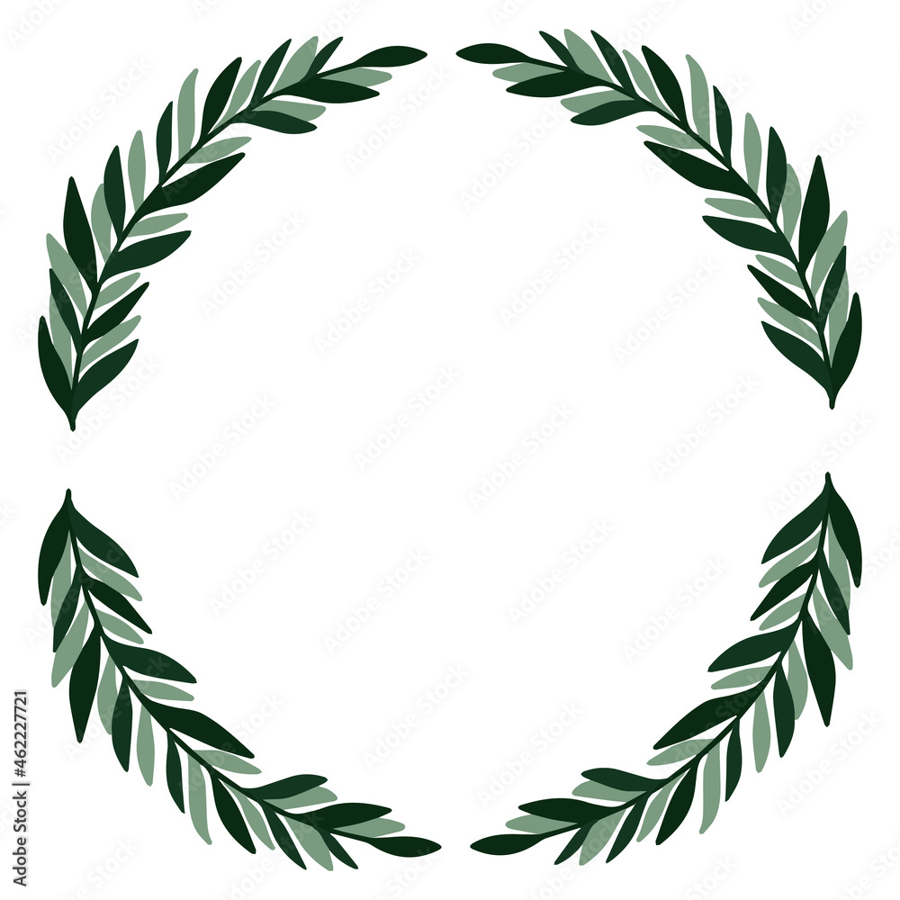 New Year's wreath frame of branches. Decoration for Christmas. New Year's wreath frame of branches. Decoration for Christmas.