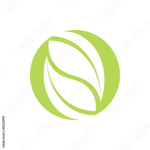 green leaf health care pharmacy eco logo and icon.