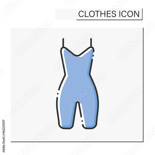 Fashion color icon. Stretchy shapewear. Underwear makes the body slimmer and sleeker.Clothes concept. Isolated vector illustration