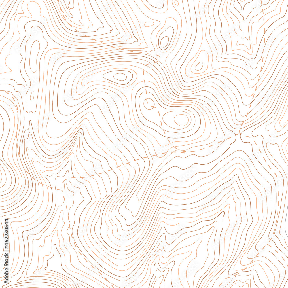 Topographic map pattern, topography line map. Vector stock illustration
