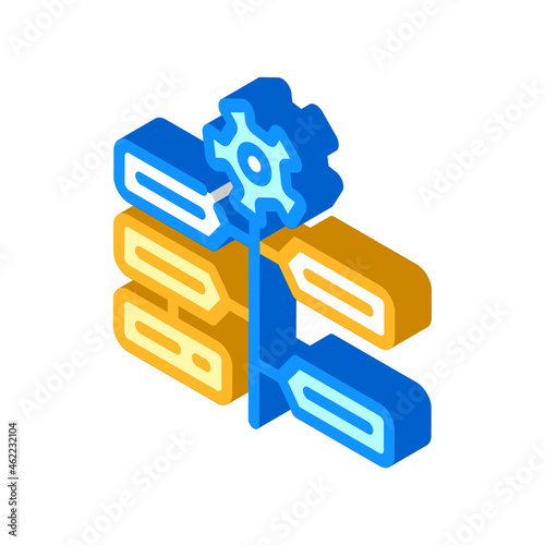 production technology isometric icon vector. production technology sign. isolated symbol illustration