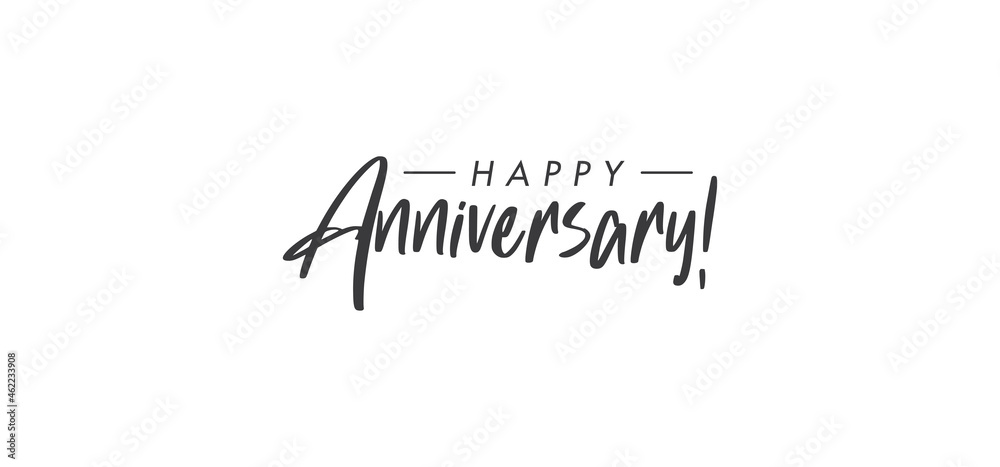 Happy Anniversary calligraphy inscription. Greeting banner. Hand drawn style design. Handwritten modern lettering. Happy Anniversary calligraphy inscription. Greeting banner. Hand drawn style design. Handwritten modern lettering.