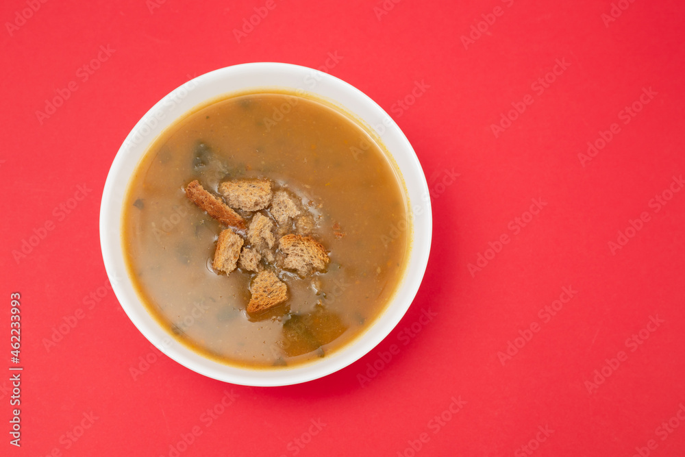 vegetable soup with spinach in the bowl vegetable soup with spinach in the bowl