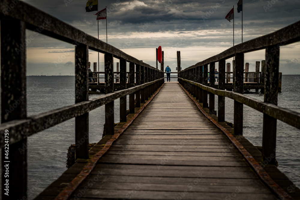Obraz premium Stegwege in Wyk auf Föhr