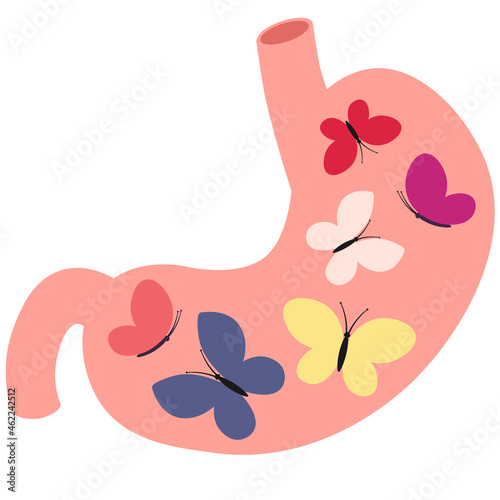 Butterflies in stomach image. Clipart image