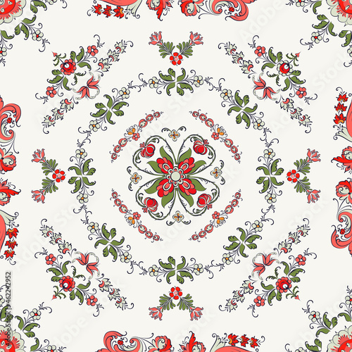 Rosemaling vector pattern 8
