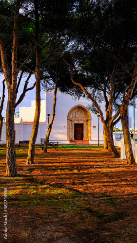 view and glimpses of the village Alaior Menorca, Balearic Islands, Spain. monastery