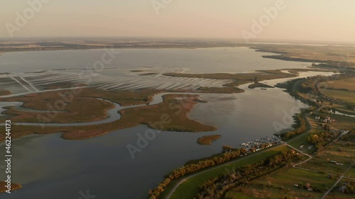 Water surface with plants photo