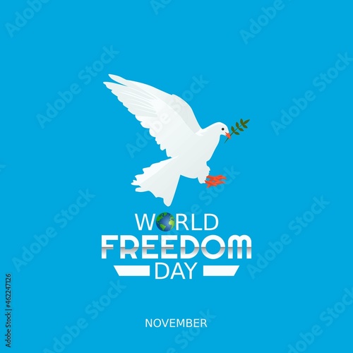 vector graphic of world freedom day good for world freedom day celebration. flat design. flyer design.flat illustration.