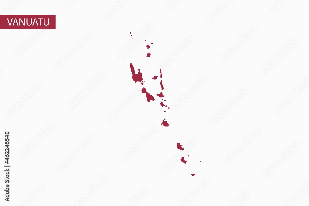 Vanuatu red map detailed vector. Vanuatu red map detailed vector.