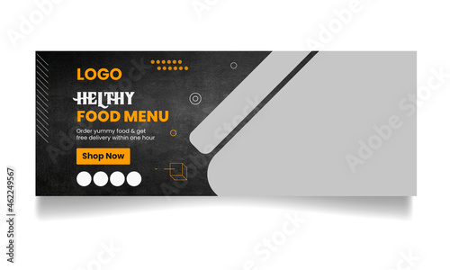 creative food Facebook cover design template 