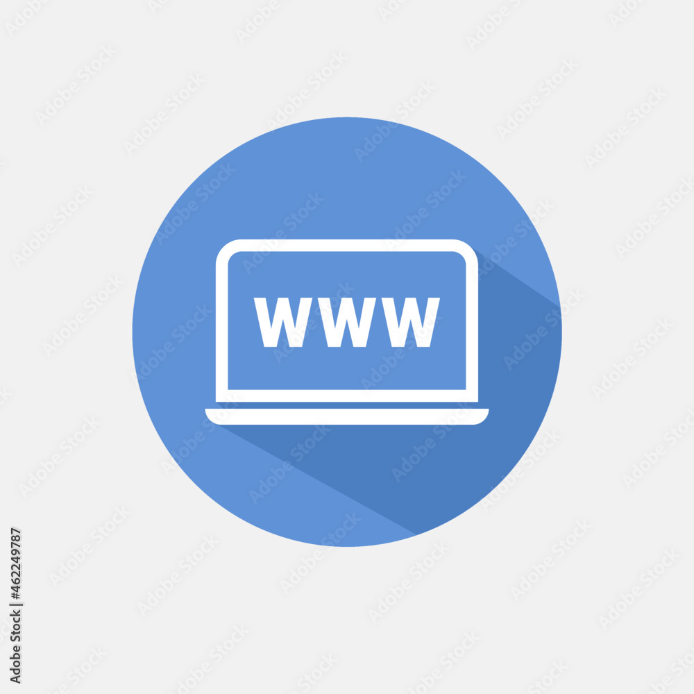 laptop www Icon Vector isolated on white background laptop www Icon Vector isolated on white background