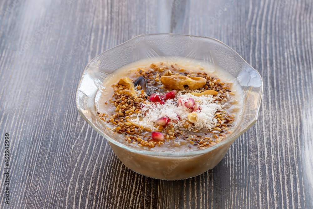Traditional delicious Turkish dessert; Ashura (Asure) Traditional delicious Turkish dessert; Ashura (Asure)